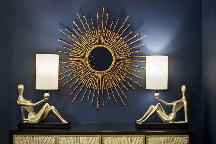 Лампа настольная плафон бежевый см, 220В Garda Decor ART-4441-LM1