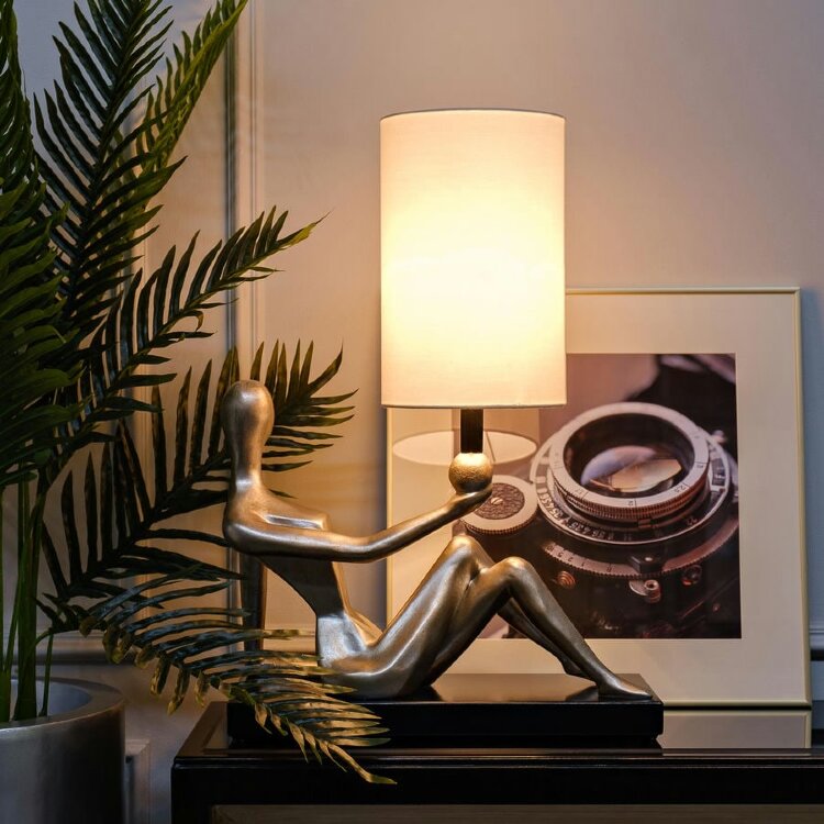 Лампа настольная плафон бежевый см, 220В Garda Decor ART-4441-LM1