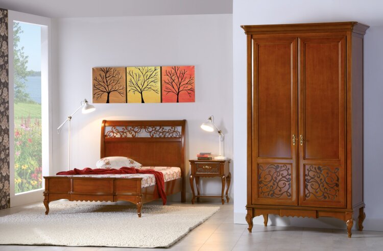 Кровать полутороспальная Маттео Mobex M222C 120х200 из массива дерева