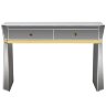 Консоль 2 ящика с золотистой отделкой см Garda Decor KFG125