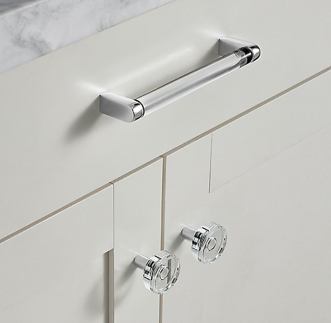 Ручка-скоба Restoration Hardware Lambeth Crystal L.20.3 Polished Chrome