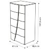 Комод высокий 5 ящиков Camelgroup Luna Noce 151SET.01NO
