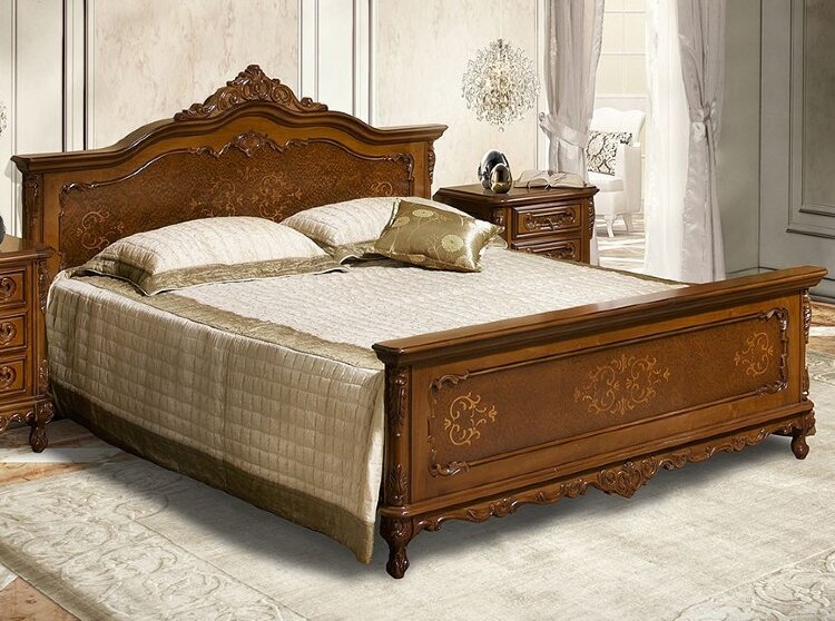 Кровать двуспальная Клеопатра Simex 180х200 из массива дерева