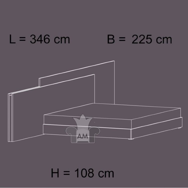 Кровать 198х200 Status Futura Grey