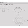 Стол обеденный Target Point Copernico 160(250)х90 см, раскладной, TA196