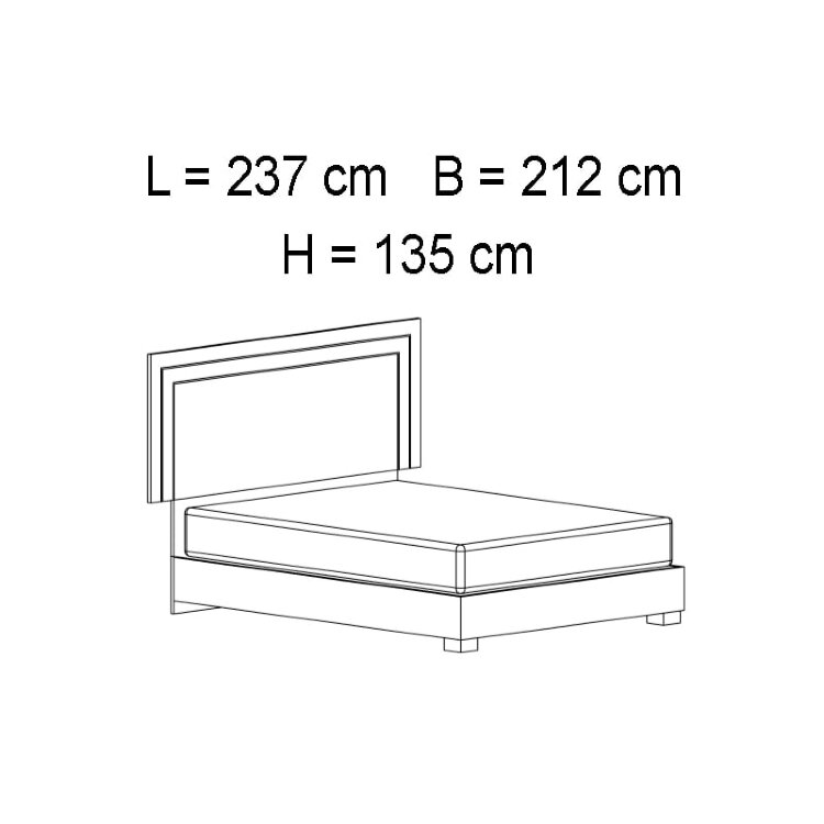 Кровать 198x203 Status Volare White