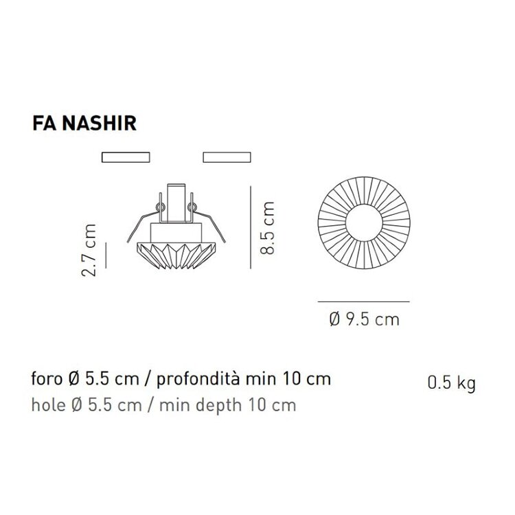 Встраиваемый светильник Axo Light FA NASHIR 12V