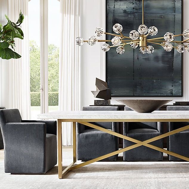 Люстра Restoration Hardware Boule De Cristal Brass