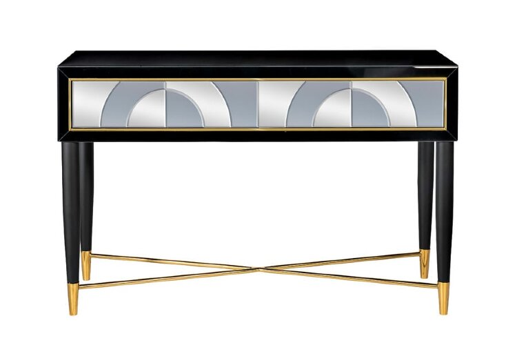 Консоль 2 ящика зеркало двухцветное см Garda Decor KFG122