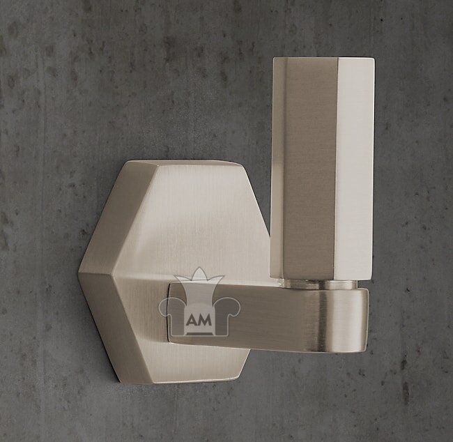 Крючок Restoration Hardware Lambeth Hex. Small Satin Nickel