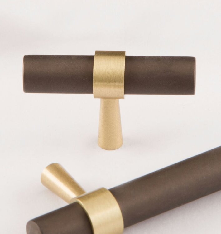 Ручка-штопор Rejuvenation Harlow Satin Brass & Oil-Rubbed Bronze