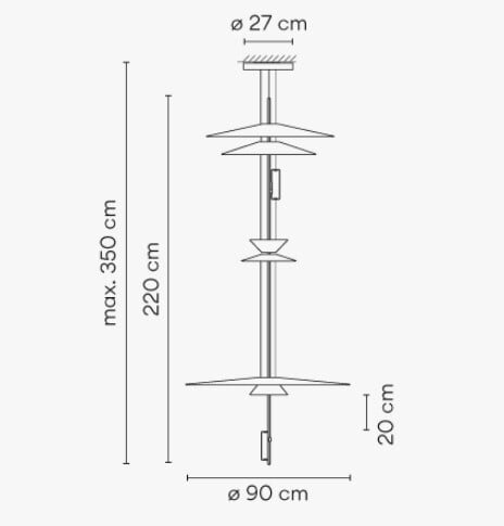 Подвесной светильник Vibia Flamingo 1570 Graphite