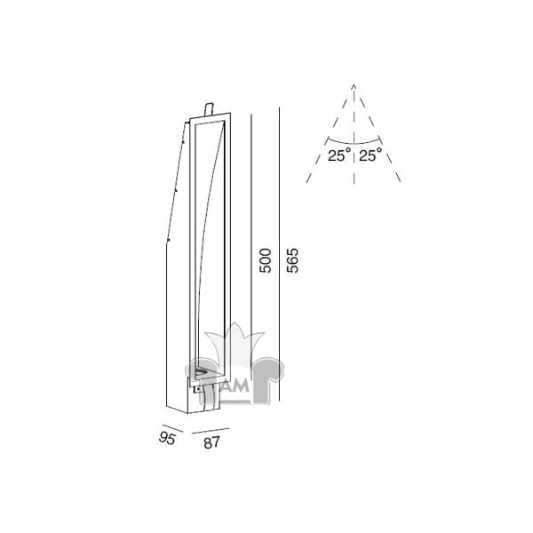 Встраиваемый светильник Wever & Ducre 10450 STRIPE 50 ANO silver