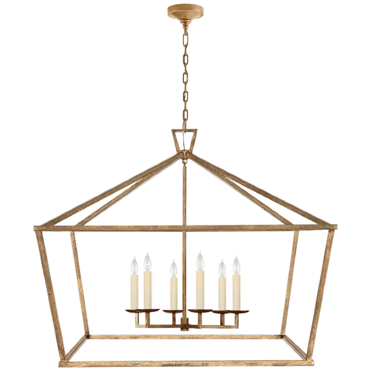 Люстра Visual Comfort Darlana XXL Wide Lantern Gilded Iron