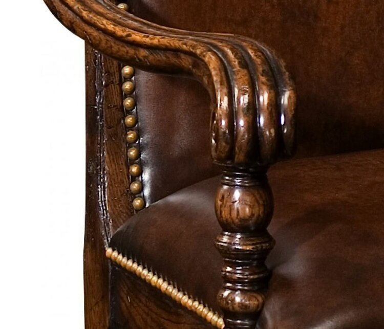 Полукресло Jonathan Charles Dark Oak High Back Arm Chair