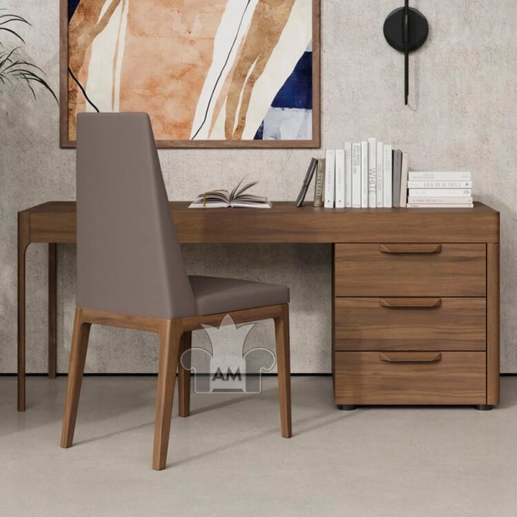 Письменный стол MOD Interiors Ronda, 3 ящика, шпон Ореха F, MDI.WD.RD.115
