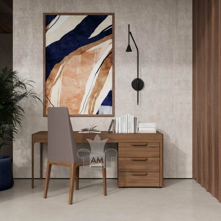 Письменный стол MOD Interiors Ronda, 3 ящика, шпон Ореха F, MDI.WD.RD.115