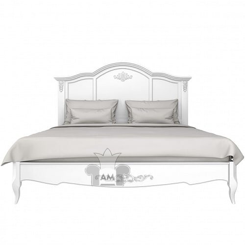 Кровать 200x200 Тиволи, Белый/Патина Серебро