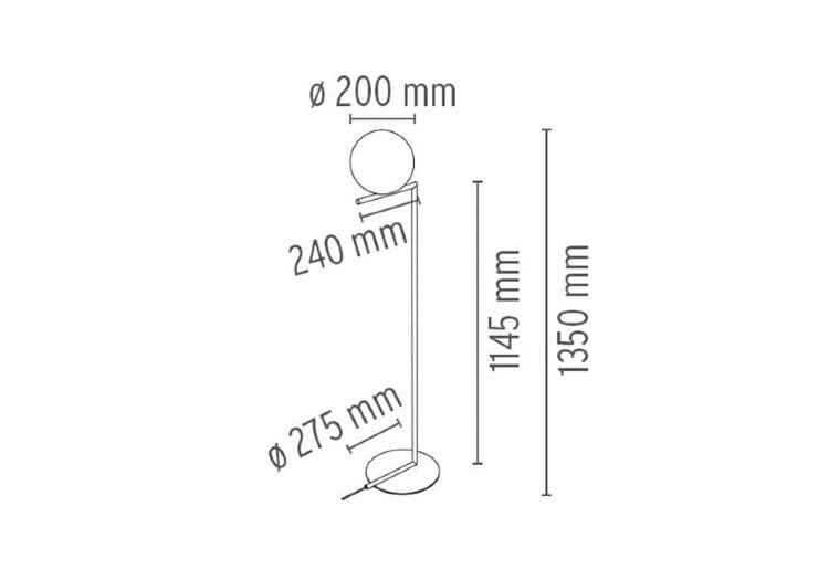 Торшер Flos IC Lights F1 chrome