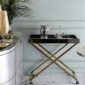 Стол сервировочный матовый, н/ж сталь золото см Garda Decor KFG134