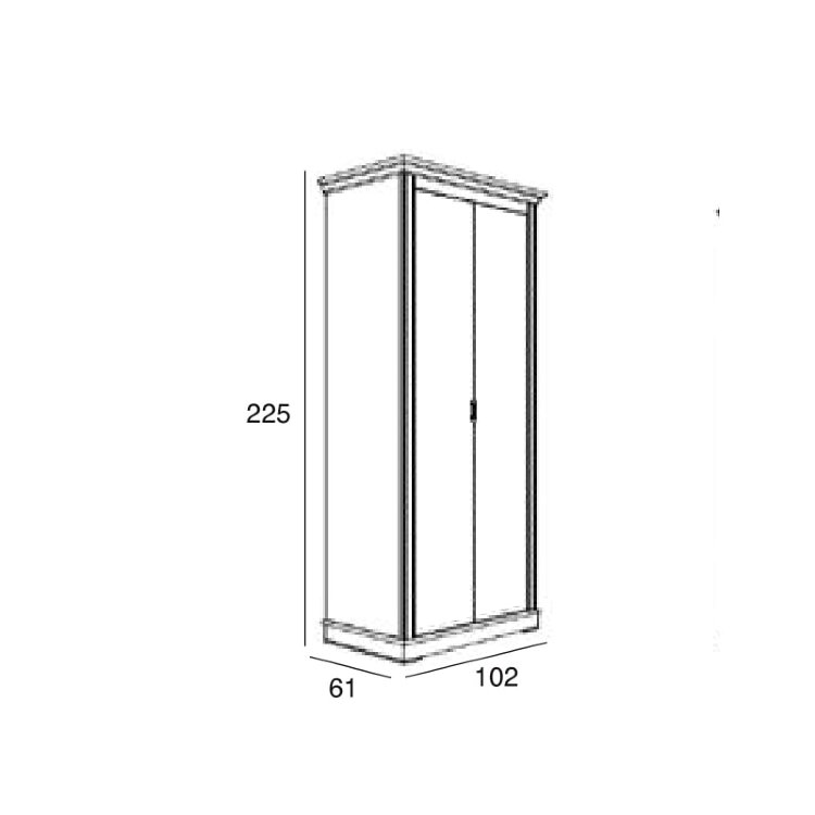 Шкаф 2-дверный Panamar 875.002