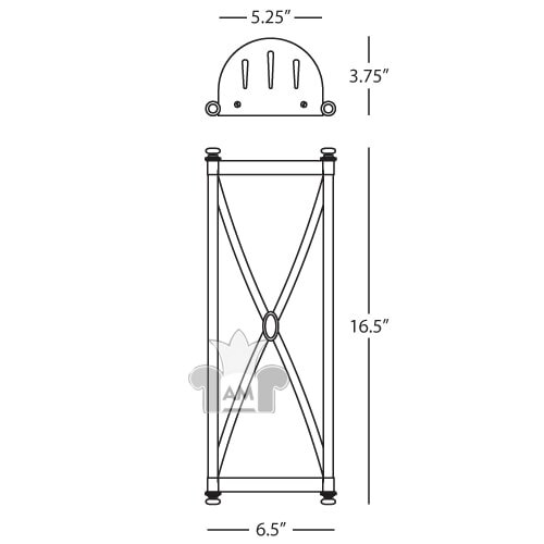 Бра Robert Abbey Chase Sconce Polished Nickel