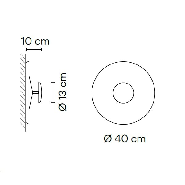 Настенный/Потолочный светильник Vibia Top 1155 Green