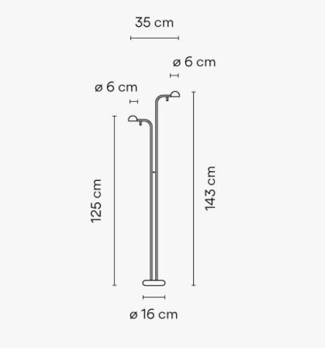 Торшер Vibia Pin 1670 Black
