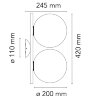 Настенный светильник Flos IC Lights C/W1 Double chrome