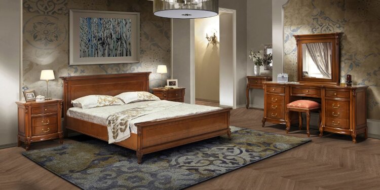 Кровать двуспальная Фирензе Simex 180х200 из массива дерева