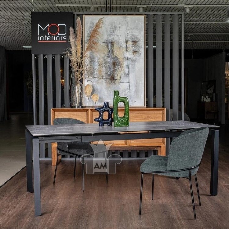 Стол обеденный MOD Interiors Toledo, 160 (200) см, серая керамика Каррара (C47), раздвижной, MDI.DT.TOL.5