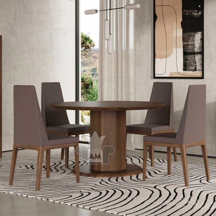 Стол обеденный MOD Interiors Ronda, круглый, фиксированный, шпон Ореха F, MDI.DT.RD.116