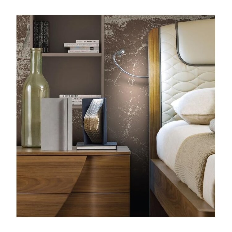 Кровать 180х200 SINKRO  Camelgroup Luna Noce экокожа Visione с подъемником 151LET.37NO