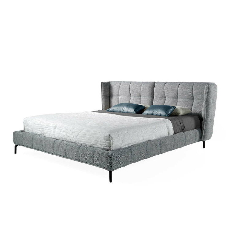Кровать двуспальная K3229C/7030 180×200 с мягким изголовьем