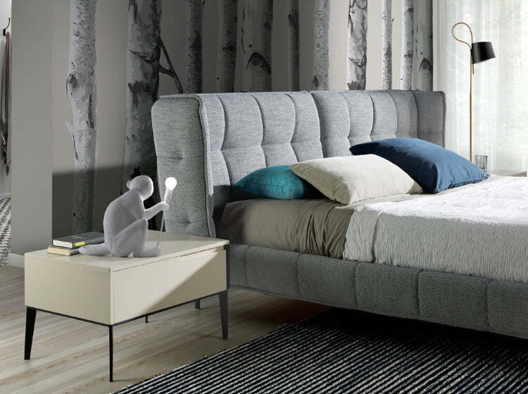 Кровать двуспальная K3229C/7030 180×200 с мягким изголовьем