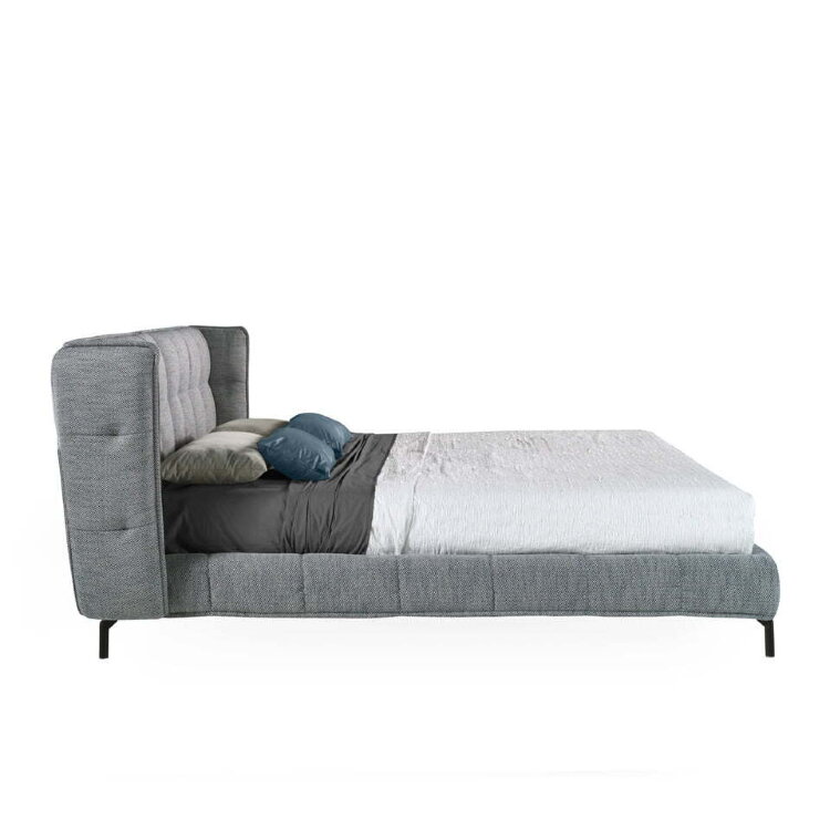 Кровать двуспальная K3229C/7030 180×200 с мягким изголовьем