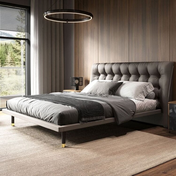 Кровать MOD Interiors Altea, 160х200 см, экокожа PU162, MDI.BD.ALT.1