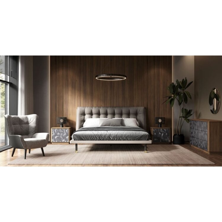 Кровать MOD Interiors Altea, 160х200 см, экокожа PU162, MDI.BD.ALT.1