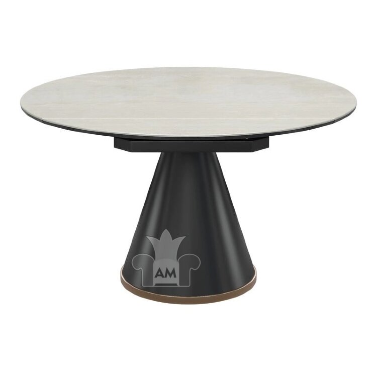 Стол обеденный MOD Interiors Toledo, 90 (135) см, керамика цвета Слоновая кость (SH1702), раздвижной, MDI.DT.TOL.18