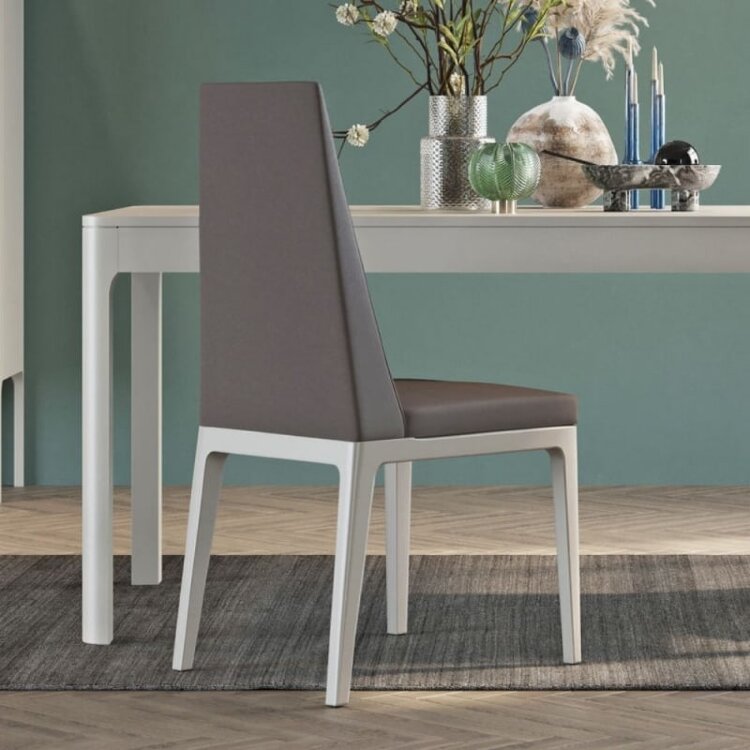 Стул MOD Interiors Ronda, экокожа, серый матовый лак, MDI.CH.RD.94