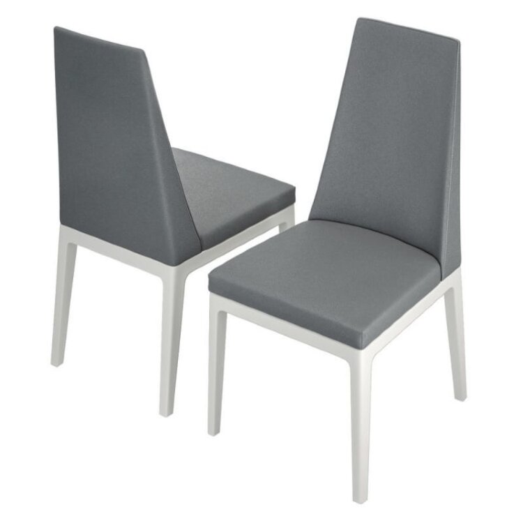 Стул MOD Interiors Ronda, экокожа, серый матовый лак, MDI.CH.RD.94