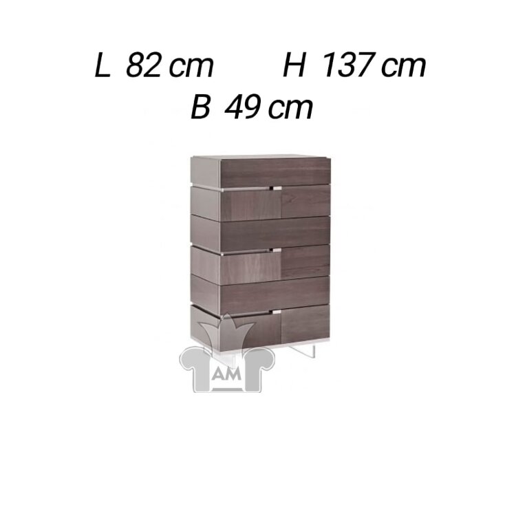 Комод высокий Alf Group Athena 6 ящиков KJAT115