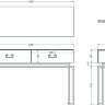 Консоль 2 ящика белая/хром см Garda Decor KFG070-NI