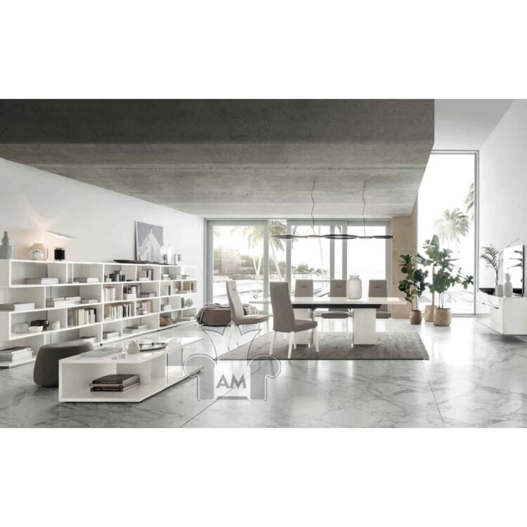 Стол обеденный Alf Italia Artemide 196/250, Белый глянец, раздвижной, PJAE0616