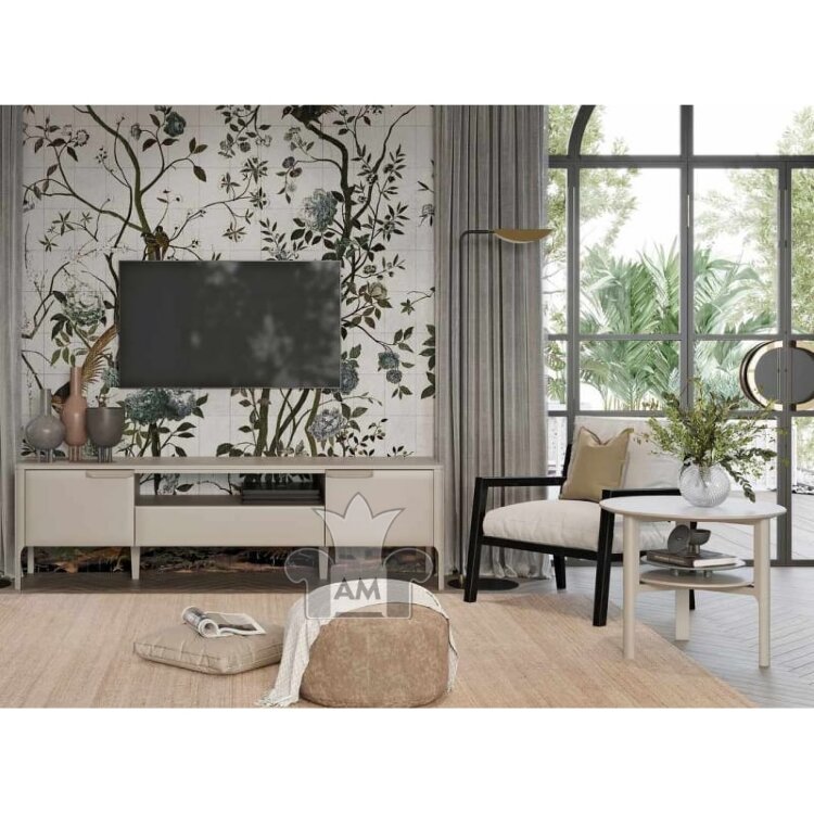 Тумба ТВ MOD Interiors Ronda, 180х45 см, серый матовый лак, MDI.TV.RD.92