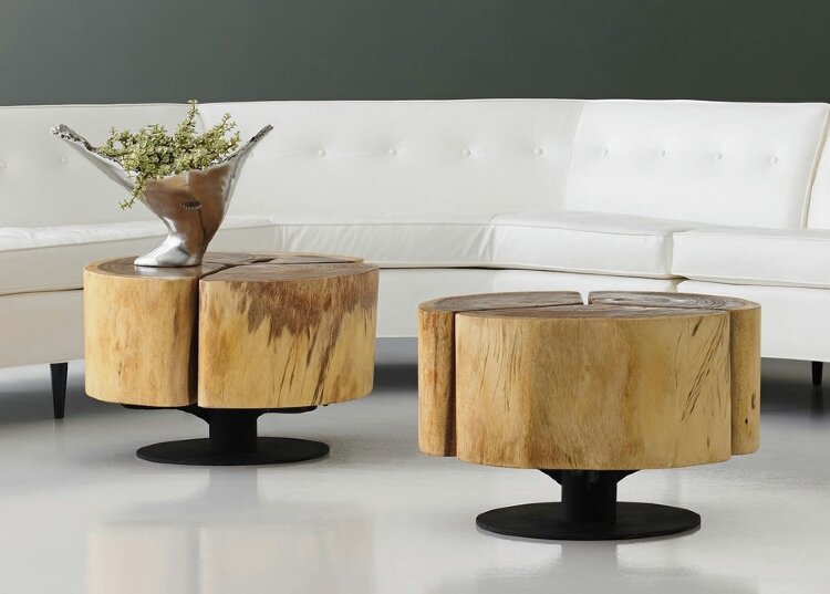 Коктейльный стол Phillips Collection Clover Coffee Table Natural Wood