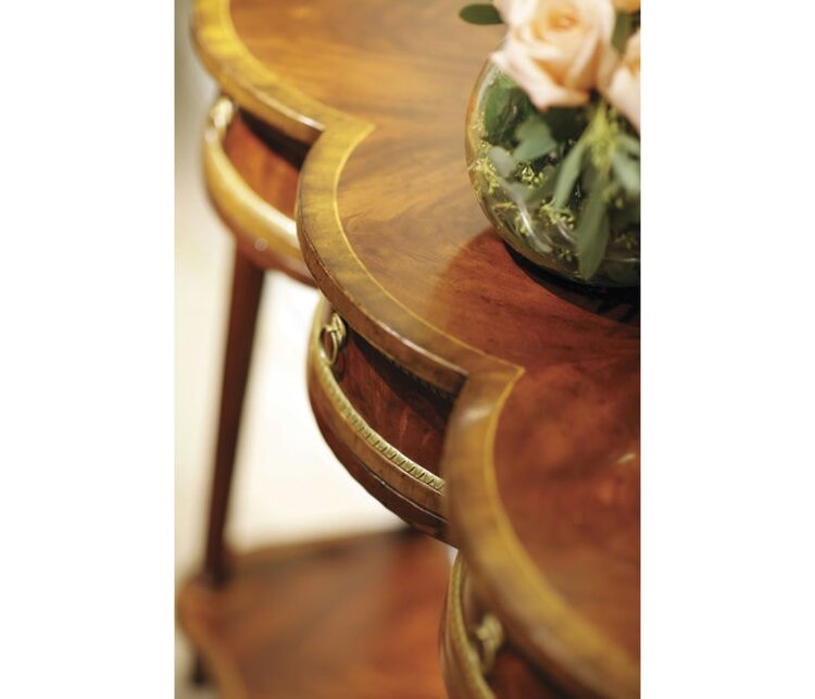 Консоль Jonathan Charles Mahogany Scalloped Console 493031-MAH