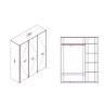 Шкаф MOD Interiors Paterna, трехдверный, без зеркал, MDI.WR.PN.29