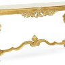 Консоль Jonathan Charles Marble Topped Baroque Gilded Console Table 493558-GIL