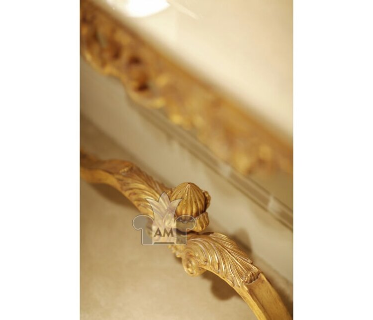 Консоль Jonathan Charles Marble Topped Baroque Gilded Console Table 493558-GIL